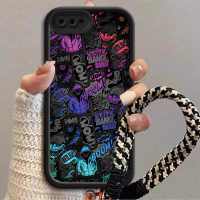 Sarung Telefon, Reka Bentuk Graffiti Gelap, Serasi dengan OPPO A1K, OPPO A3, OPPO A3Pro, OPPO A3 NFC