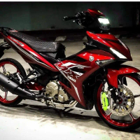 Tem xe Exciter 150 Mẫu Chế MX King 150 Đỏ Đen Trắng Decal Nhựa Cao Cấp Nhãn Dán - Sản phẩm trang trí