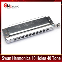 Harmonica SWAN Chromatic Blues Harmonica C Key w/ 10 Holes 40 Tone NEW