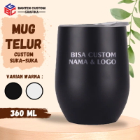 88Banten MUG EGG / MUG TELUR 350 ML Stainless Steel FREE Custom Grafir NAMA / LOGO