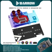 Barrow VGA Block &amp; Backplate Cooler For ZOTAC RTX 3070 3060Ti 8G D6 Gaming OC , Full Covered VGA Radiator 5V BS-ZOXG3070-PA