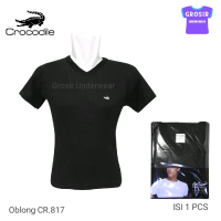 Crocodile Kaos Oblong Pria CR-817 Hitam Isi 1 pcs