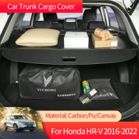 for Honda HR-V HRV Vezel RU 2016~2022 Car Trunk Cargo Cover Luggage Storage Rear Boot Tray Security Shielding Shade Accessories