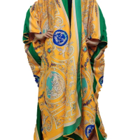 Winnie 2021 America Plus Size Bohemian Summer Swimwear Kimono For Lady Traditional Japanese Holiday Outfit Silk Kaftan Clothes
