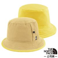 【The North Face】男女 輕質透氣雙面可戴遮陽帽.圓盤帽.漁夫帽.休閒帽_7WGY-UWO 卡其/鵝黃 N