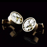Mechanical Watch Movement Cufflinks Men's Shirt Metal Cufflinks Jewelry Clothing Accessories