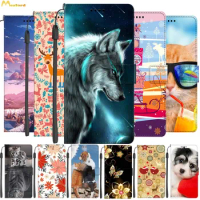 Leather Cases For Nokia 5.4 3.4 Luxury Wallet Phone Wolf Bags On sFor Nokia G10 7.2 Flip Cover Nokia