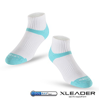 Leader X ST-06 Coolmax專業排汗除臭 機能運動襪 男款 白藍