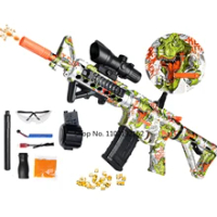 2 in 1 Electric Manual M416 AirSoft Submachine Toy Gun Gel Blaster Splatter Ball CS Outdoor Game Sniper Rifle For Boy Adult Gift