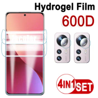 4IN1 Soft Film For Xiaomi 12 Pro 12x 11T 11 Lite 5G NE 2PCS Hydrogel Screen Gel Protector+2PCS Camera Safety Glass For Xiaomi12