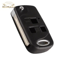 Reamocea 3 Buttons Flip Folding Remote Key Fob Shell Case Fit For Lexus ES300 RX330 RX350 GS300 GS400 SC300 SC400 GX470 IS250