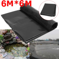 6X6M Black Fish Pond Liner Cloth Home Pool Reinforced HDPE Heavy Landscaping Pool Waterproof Garden Basin Pond Liners Cloth
