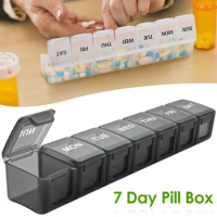 New Pill Organizer Portable Pill Case Box 7 Grids Weekly Pill Travel Case Medicine Vitamin Fish Oil Organizer Pill Box Container