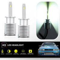 2x For Nissan Skyline GT-R R32 w/Project Headlights 1989-1994 Cefiro A31 1990-1992 H3 H3C Led Driving Low Beam Headlight Bulbs