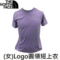 [ THE NORTH FACE ] 女 FLASHDRY 小Logo圓領短上衣 霧紫 / 吸濕排汗 / NF0A7QUKN14