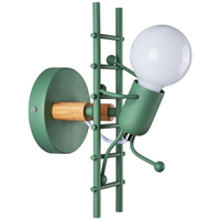 美式復古LED工業風鐵藝小人創意爬樓梯燈兒童房臥室壁燈「新品全館8折」