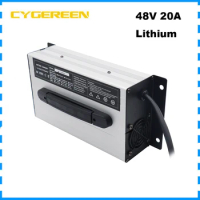 48V 20A 13S Li ion E-Bike Fast Charger 54.6V 48 Volt 100AH 200AH 300AH Lithium Forklift RV Solar Tricycle Battery Charger