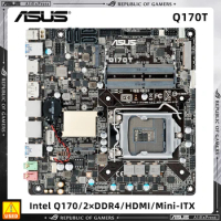 ASUS Q170T Motherboard LGA 1150 Motherboard DDR3 32 GB ‎DIMM support Core i5-6500 cpu DVI HDMI MINI ITX Motherboard