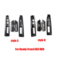 Right Hand Drive For Honda Freed GB3 ABS Car Window Lift Buttons Switch Cover Trim interior Car Accessories 3colors RHD