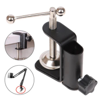 1PC Practical Heavy Duty Metal+Plastic Desktop Mounting Clip for Microphone Desk Lamp Stand