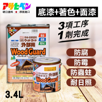 【日本Asahipen】室外木製品防蟲防腐防霉清漆 3.4L 共三色