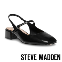 STEVE MADDEN-MARJORIE 方頭前包繞踝涼跟鞋-黑色