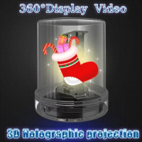 360° Degree Views 3D Hologram Fan Remote Control Led Display Fan