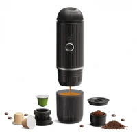 iCafilas Wireless Electric Portable Espresso Coffee Machine for Car &amp; Home Camping Coffee Maker Fit Nespresso Capsule Powder