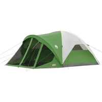Coleman Evanston Screened Camping Tent, 6/8 Person Weatherproof Tent with Roomy Interior Includes Rainfly, Carry Bag,