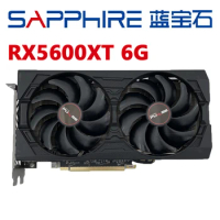 Used Sapphire RX 5600XT 6GB GDDR6 Video Card For AMD RX5600XT RX5600 XT 6G Graphics Cards 2304SP 5600 Gaming Map GPU 14000MHz