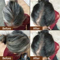 500ml Permanent Black Hair Dye Shampoo Organic Natural Hair Dye Plant Essence Black Hair Color Dye Shampoo For Women Men