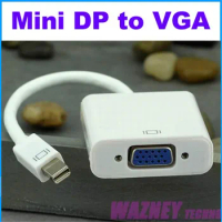 500pcs For MacBook Air Pro iMac Mac Mini Thunderbolt Mini DisplayPort Display Port Mini DP To VGA Cable Adapter 1080P