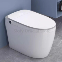 Luxury One Piece Elongated Smart Toilet Bidet Built-in Water Tank Heated Seat Bubble Shield Remote Control Warm Water Nightlight