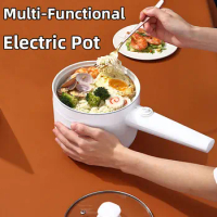 1.8L Mini Multi-Functional Electric Pan 2 In 1 Instant Noodles Pot Non-Stick Kitchen Cooking Utensils Frying Household Cooker