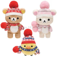 New Winter Christmas Rilakkuma Korilakkuma Bear Kiiroitori Chick Plush Stuffed Animals Kids Toys Dolls Children Gifts