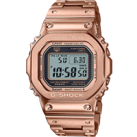 【CASIO 卡西歐】全金屬 太陽能 電波藍牙多功能腕錶(GMW-B5000GD-4)