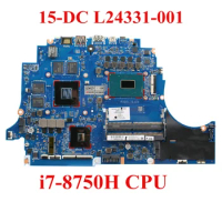 Refurbished For HP OMEN 15-DC Laptop Motherboard DAG3DBMB8D0 L24331-001 i7-8750H CPU DSC 1050Ti 2GB GPU