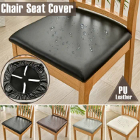 PU Waterproof Chair Cushion Cover Removable Chair Cushion Protector Cover Easy to Use Square Chair Cover for Dining Room Kitchen