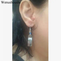 resin Fashion novelty Simulation of Mineral Water Bottles Earrings Cute Handmade diy bottle earring gifts Womens Jewelry