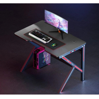 簡易電競桌書桌電腦枱(100*60cm 黑K型-單桌)