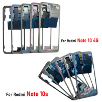 New Middle Frame Mid Housing Bezel With Volume Button Replacement parts For Xiaomi Redmi Note 10s / Note 10 4G / Note 10 5G