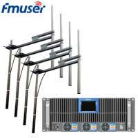 FMUSER FSN-5000T 5KW 5000Watt FM Broadcast Radio Transmitter+4Bay FM Dipole Antenna+80m Cable Set For FM Radio Station