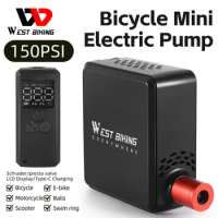 Electric Bicycle Pump LCD Display Portable Car Tyre Inflator Compressor Compact Air Pump Tire Pump Inflator Bike Accessories