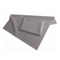 Vải làm sạch màn hình sợi, 19x20 cm, màu xám, thích hợp cho tất cả điện thoại thông minh và máy tính