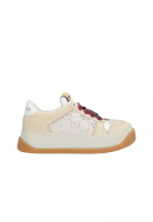 Gucci Screener 女士運動鞋米色拼色750633 FAB4S