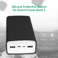 Powerbank Case Silicone Protector Case Cover for Xiaomi Power Bank 3 30000 MAh Dual USB Port Skin Shell Sleeve Protector Cover