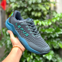 giầy pickleball nam Lefus L036 xám nhẹ êm, bền