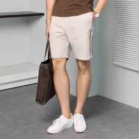 Quần đùi nam kaki có túi khóa kéo 360 Boutique quần short kaki nam màu đen và be nhạt QSKTK610