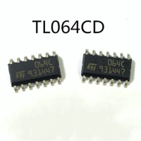 TL064CD QUAD OP-AMP, 20000uV OFFSET-MAX, 1MHz BAND WIDTH, PDSO14, GREEN, PLASTIC, MS-012AB, SOIC-14