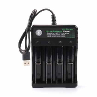 Monqiqi รางชาร์จถ่าน 4 Slots 18650 Batteries Lithium Ion Battery Charger Portable Travel USB Charger DC ที่ชาร์จแบต แท่นชาร์จถ่าน 4.2V ชาร์จไว